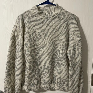 willow-root animal print sweater size large